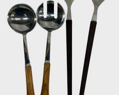 Vintage Denmark Lundtofte Stainless Steel Mid Century Modern MCM and Universal Steel Company Denmark Serving Ware

