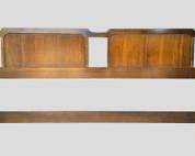 Vintage Mid Century Modern MCM Walnut Wood Headboard
