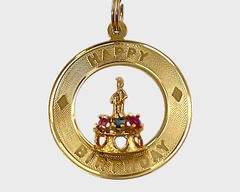 Fine 14K Yellow Gold Gemstone Charm
