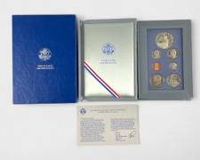 1986 U.S. Liberty Prestige 7-Coin Set: 90% Silver Liberty Dollar
