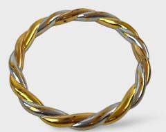 14.4 Grams Fine 14K Gold Over Resin Bangle Bracelet
