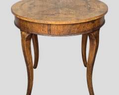 Vintage Italian Inlaid Burlwood Side Table
