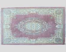 Vintage Indian Wool Rug-Floral Design
