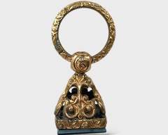 Antique Victorian Gold Filled Carved Onyx Watch Fob

