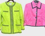 Beautiful Vintage Bloomingdales Petites Green Zipper Blazer and Lauren Ralph Lauren Pink Blazer Womens Size 2 & 6 Chanel Style
