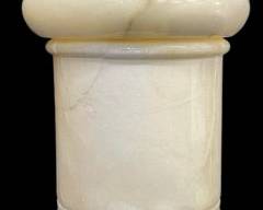 Vintage Alabaster Lidded 7" H Jar
