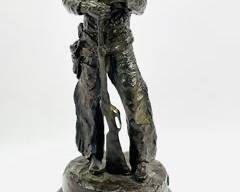 Frederic Remington The Rifle Man Bronze sculpture on Marble Base

