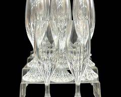Fine Baccarat Crystal Champagne Glassware Set of 14
