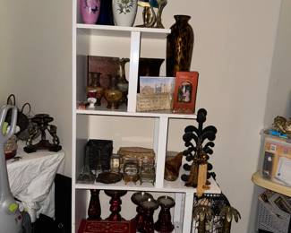 Mixed items brass, glass, iron, etc 