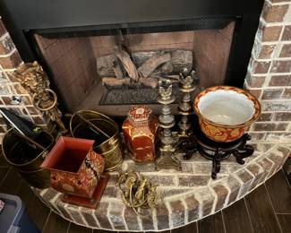 Lots of brass throughout the house 