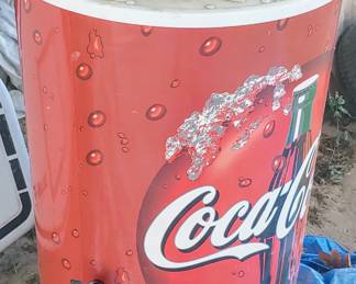 Rolling Coca-Cola Ice Chest with drain
