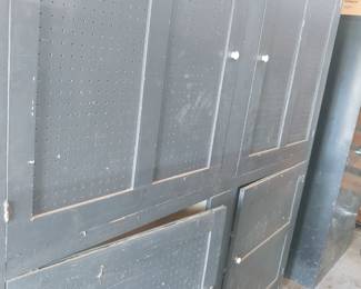 Black Pegboard storage cabinet