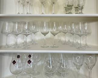 Riedel, Crate & Barrel, Waterford, William Sonoma & Libby Wine, Water & Champagne Glasses