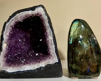 Amethyst Geode & Polished Labradorite 