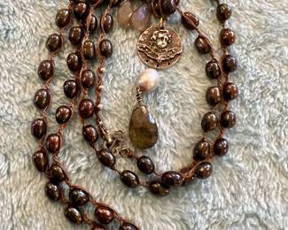 MOP & Semi Precious Stone Necklace