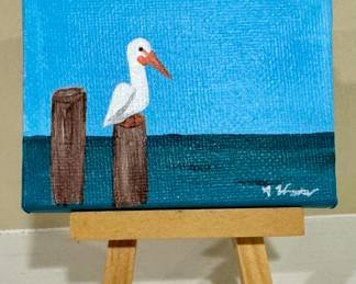 Miniature Oil on Canvas, Signed