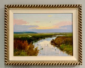 Landscape Oil on Canvas, Signed