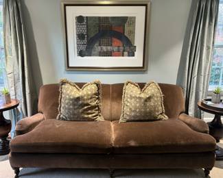 Crate & Barrel Sofa with Brass Casters