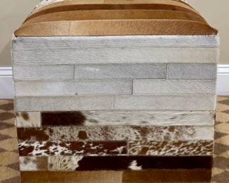 Cowhide Mosaic Ottoman