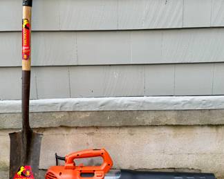 Bronco Shovel & Black & Decker Electric Leaf Blower