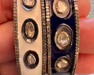 Blue & White Enamel Fashion Bracelets