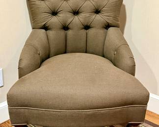 Restoration Hardware Chair with Brass Casters