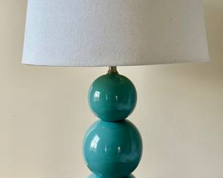 Turquoise Stacked Ball Lamp