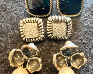 Sterling Silver Cufflinks & Earrings