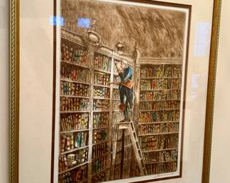 Hand Colored Copper Plate Etching - with COA and signed lower right