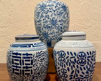 Blue & White Ginger Jars