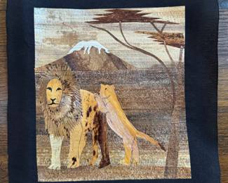 Lions Banana Fiber Art