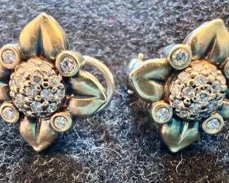 Sterling Silver & 18K Earrings