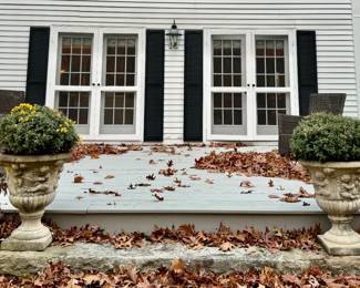 (2) Cement Planters with Cherubs