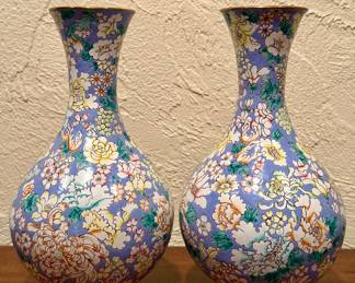 (2) Floral Vases