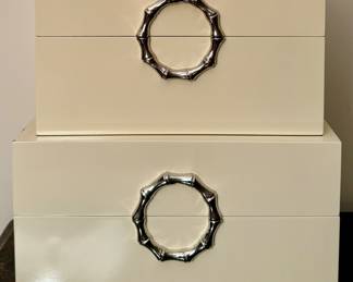 (2) Lacquer Storage Boxes