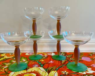 Funky Artglass Martini Glasses