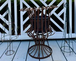 Obelisks & Cast Iron Planter