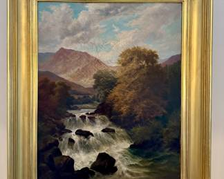 "Rushing Waters" Oil on Canvas, Signed J.B. Smith