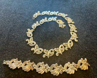 Sterling Silver Necklace & Bracelet Set (Mexico)