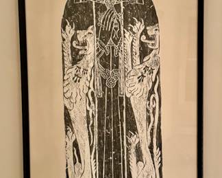 Framed Stone Rubbing