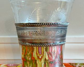 Antique Watson Sterling Silver with Gorgeous Etched Glass Insert