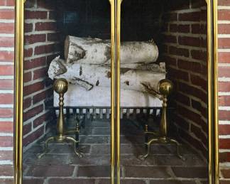 Folding Fireplace Screen