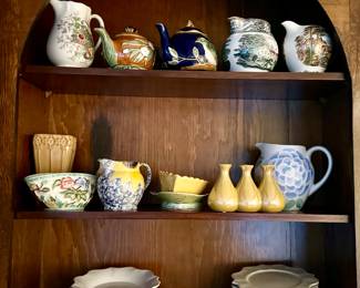 Assorted Dishes, Teapots, Pitchers