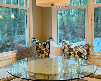 Wrought Iron & Glass Table