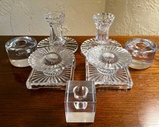 Assorted Crystal Candlesticks