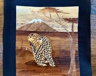 Cheetah Banana Fiber Art