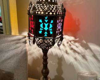 Persian style colored glass lamp