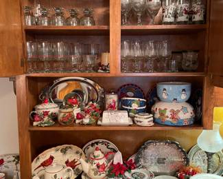 Christmas dishes & glassware