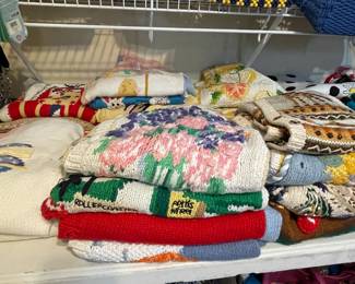 Vintage sweaters & purses