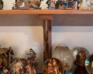 Nativity snow globes